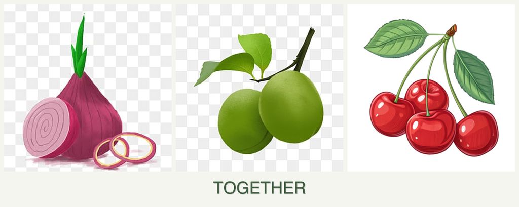 Can you plant onions, plums and cherries together?