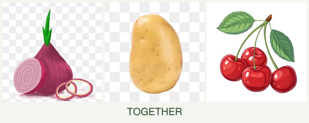 Can you plant onions, potatoes and cherries together?