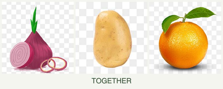 Can you plant onions, potatoes and oranges together?