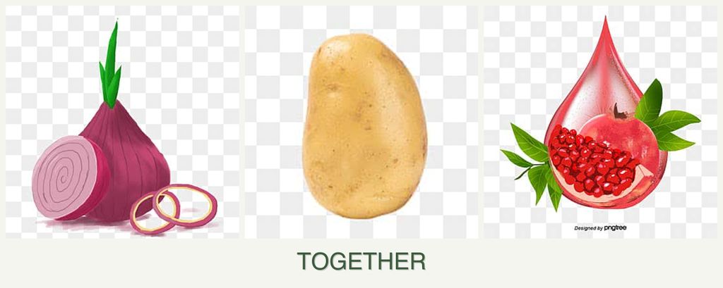 Can you plant onions, potatoes and pomegranates together?