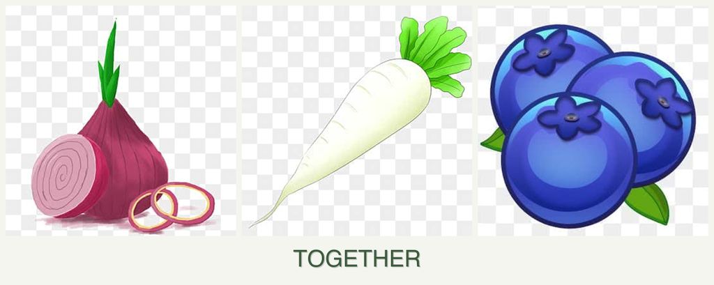 Can you plant onions, radishes and blueberries together?