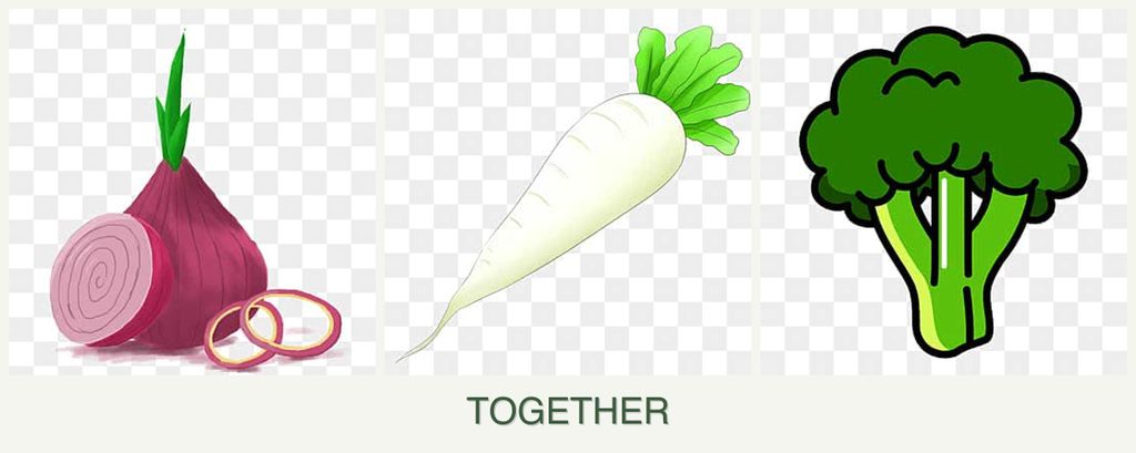 Can you plant onions, radishes and broccoli together?