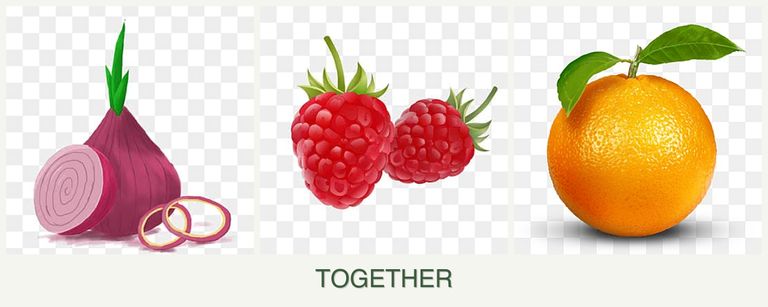 Can you plant onions, raspberries and oranges together?
