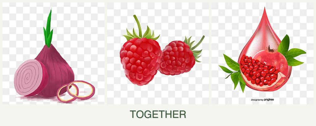 Can you plant onions, raspberries and pomegranates together?