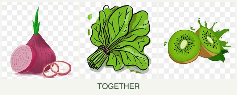 Can you plant onions, spinach and kiwi together?