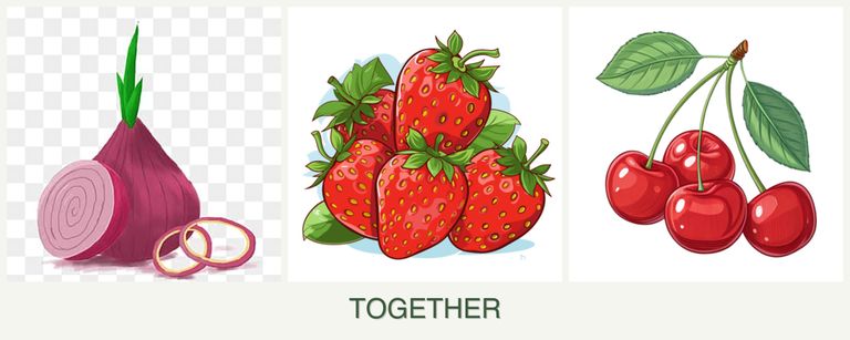 Can you plant onions, strawberries and cherries together?
