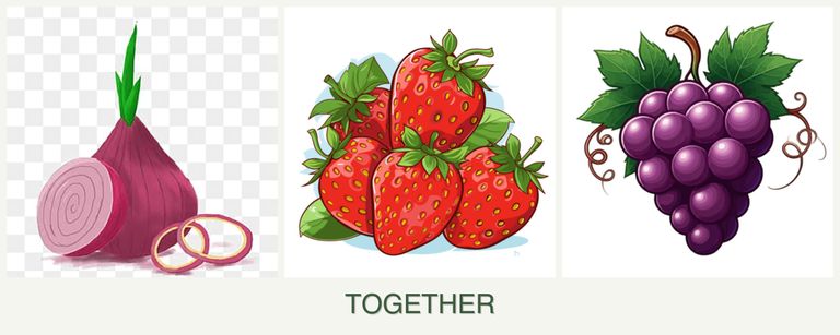 Can you plant onions, strawberries and grapes together?