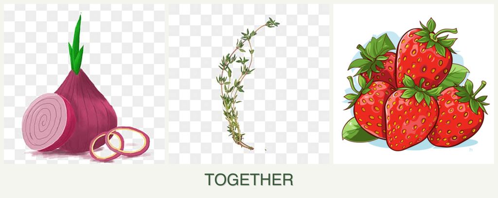 Can you plant onions, thyme and strawberries together?
