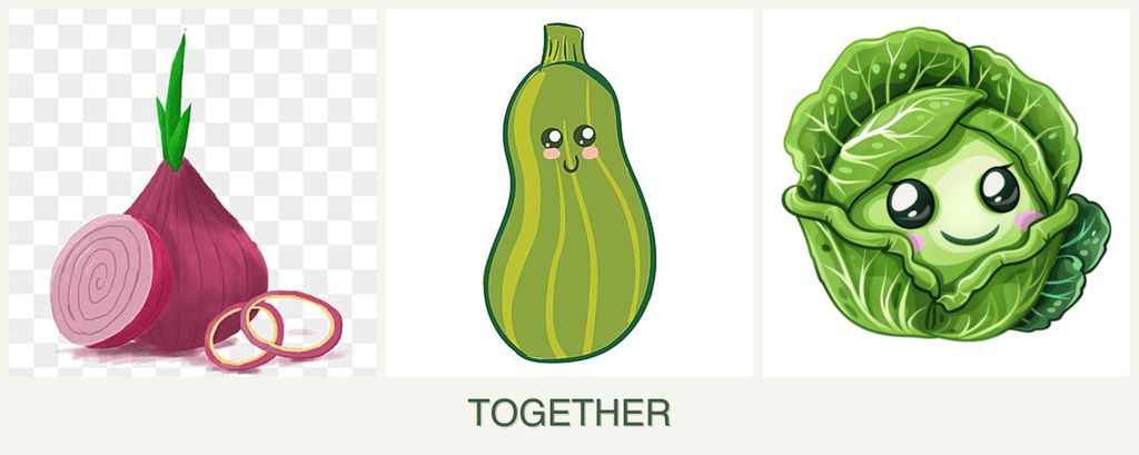 Can you plant onions, zucchini and cabbage together?