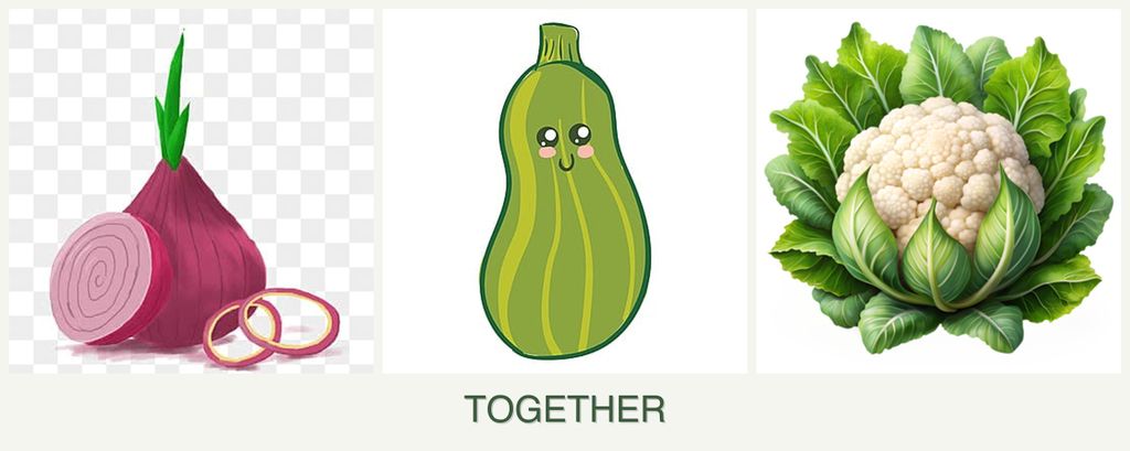 Can you plant onions, zucchini and cauliflower together?