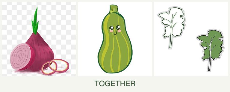 Can you plant onions, zucchini and kale together?