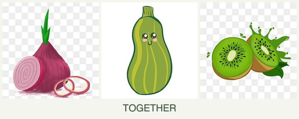 Can you plant onions, zucchini and kiwi together?
