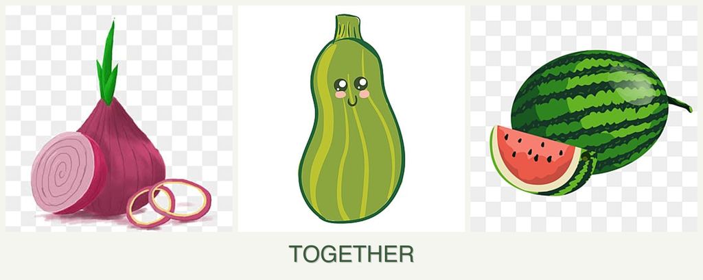 Can you plant onions, zucchini and melons together?