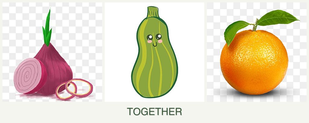 Can you plant onions, zucchini and oranges together?