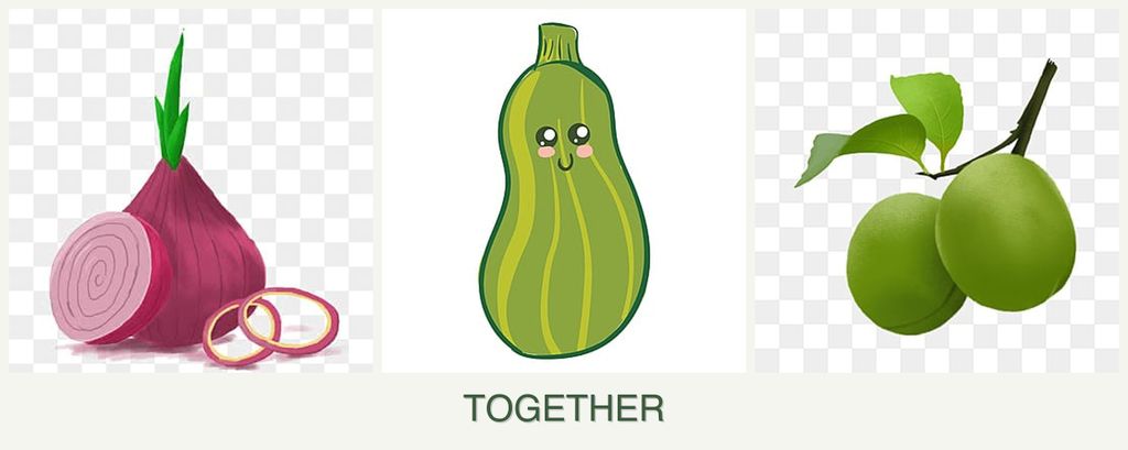 Can you plant onions, zucchini and plums together?