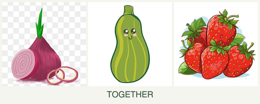 Can you plant onions, zucchini and strawberries together?