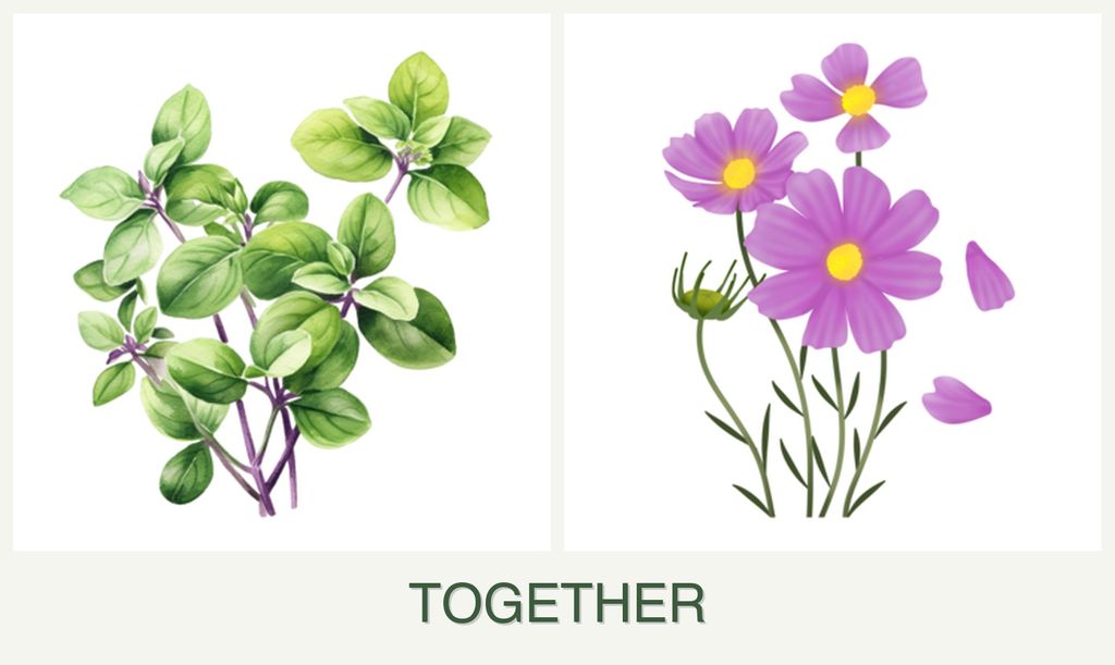 Can you plant oregano and cosmos together?
