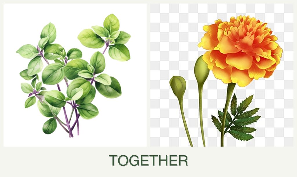 Can you plant oregano and marigolds together?