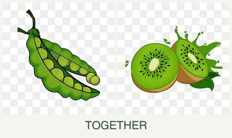 Can you plant peas and kiwi together?