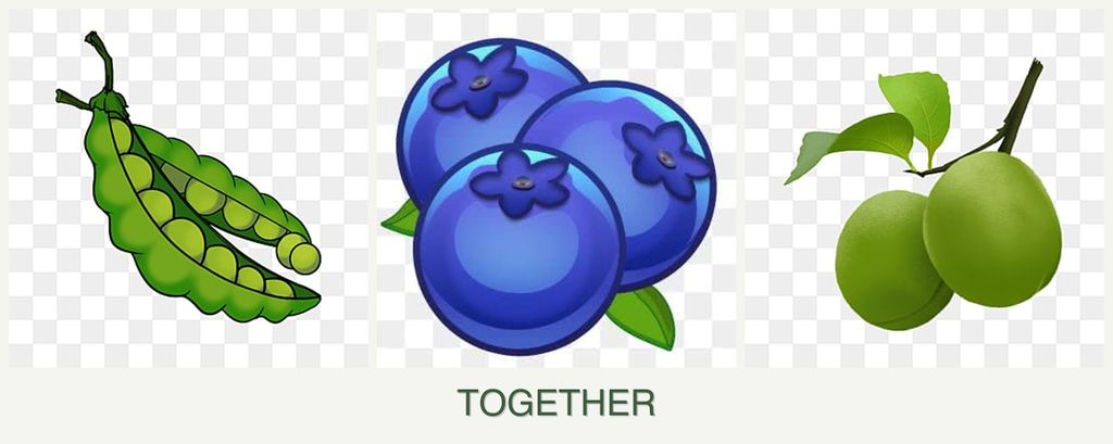 Can you plant peas, blueberries and plums together?