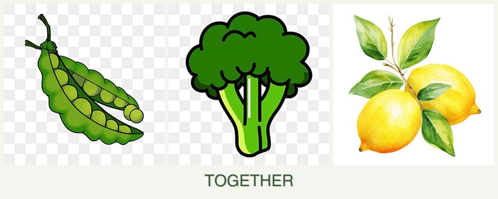 Can you plant peas, broccoli and lemons together?