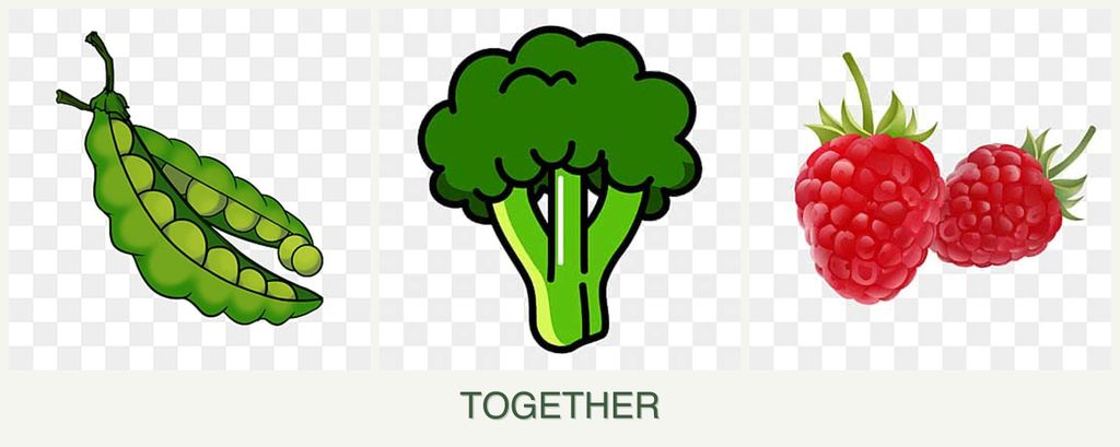 Can you plant peas, broccoli and raspberries together?