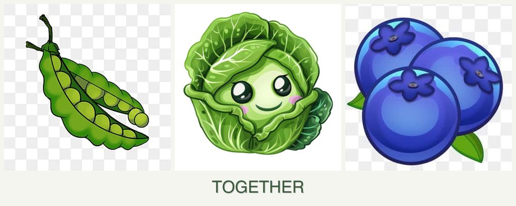 Can you plant peas, cabbage and blueberries together?