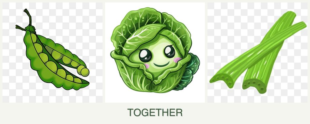 Can you plant peas, cabbage and celery together?