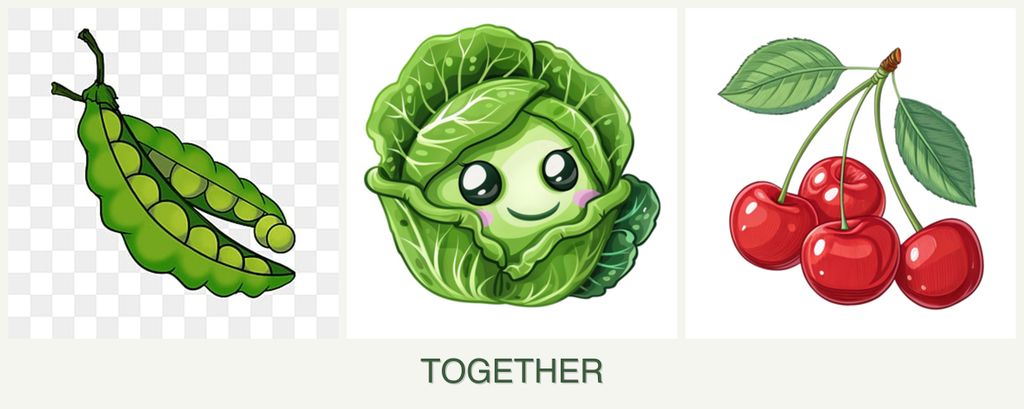 Can you plant peas, cabbage and cherries together?