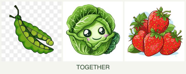 Can you plant peas, cabbage and strawberries together?