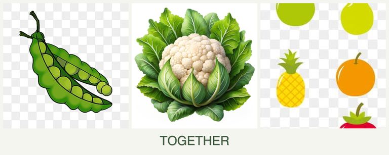 Can you plant peas, cauliflower and pears together?
