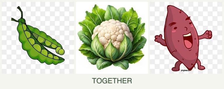 Can you plant peas, cauliflower and sweet potatoes together?