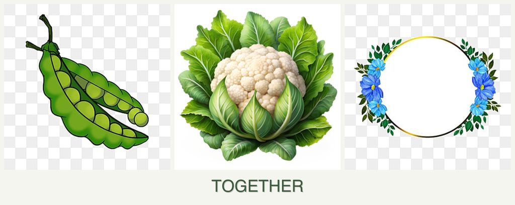Can you plant peas, cauliflower and zinnias together?
