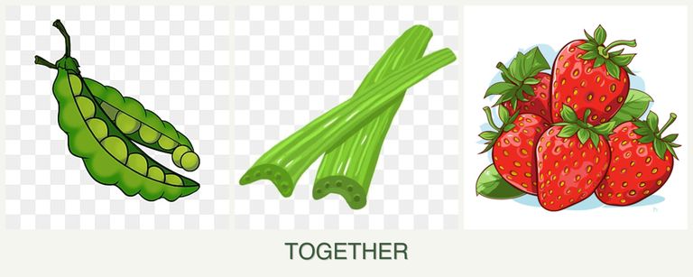 Can you plant peas, celery and strawberries together?