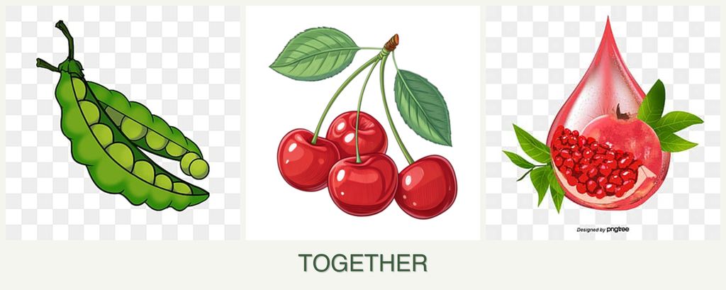 Can you plant peas, cherries and pomegranates together?