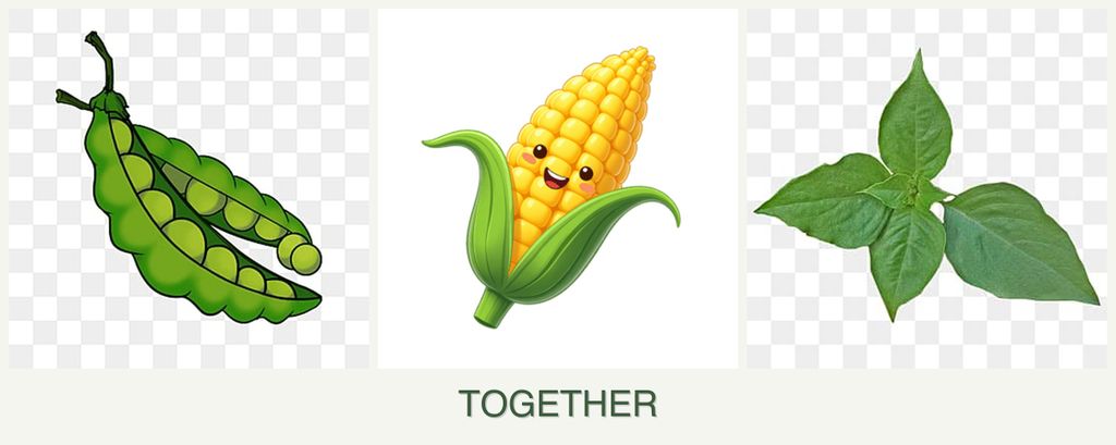 Can you plant peas, corn and basil together?
