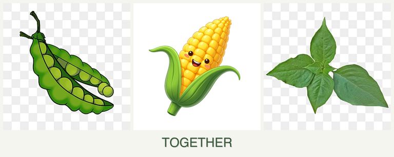 Can you plant peas, corn and basil together?