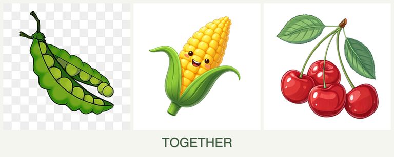 Can you plant peas, corn and cherries together?