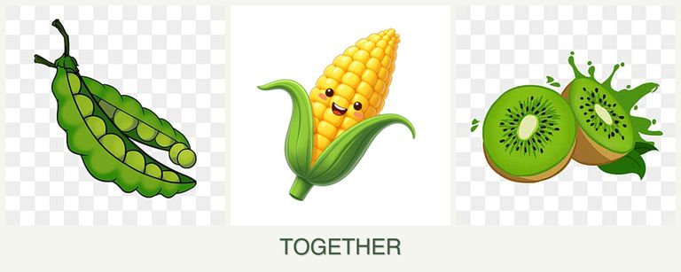 Can you plant peas, corn and kiwi together?