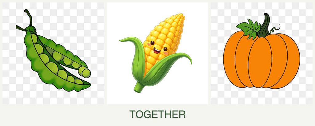 Can you plant peas, corn and pumpkin together?