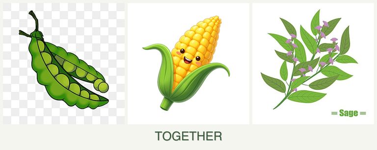 Can you plant peas, corn and sage together?