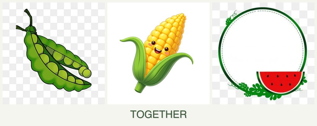 Can you plant peas, corn and watermelons together?