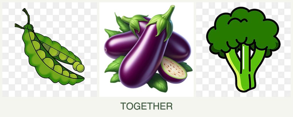Can you plant peas, eggplant and broccoli together?