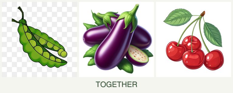 Can you plant peas, eggplant and cherries together?