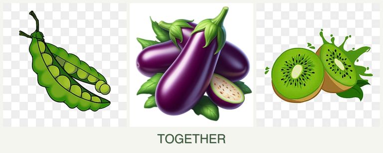 Can you plant peas, eggplant and kiwi together?
