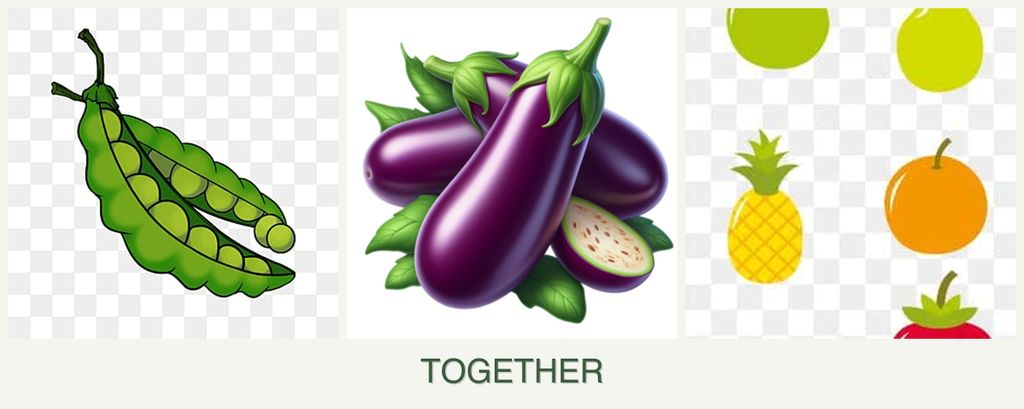 Can you plant peas, eggplant and pears together?