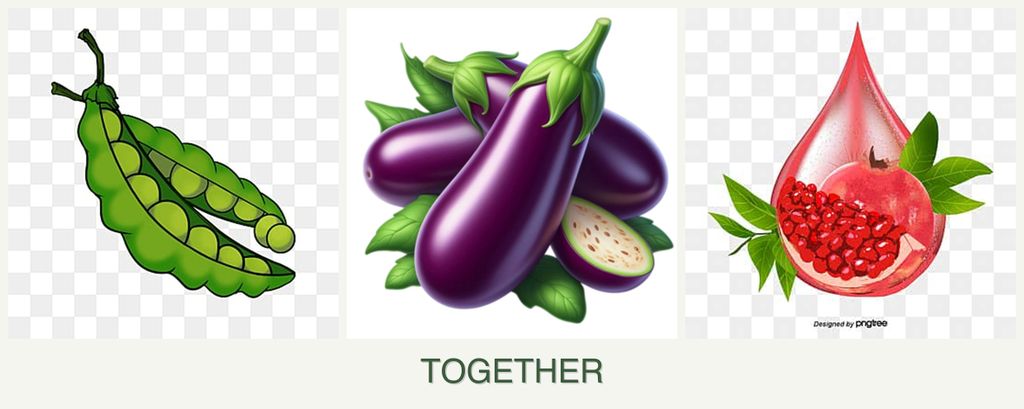 Can you plant peas, eggplant and pomegranates together?