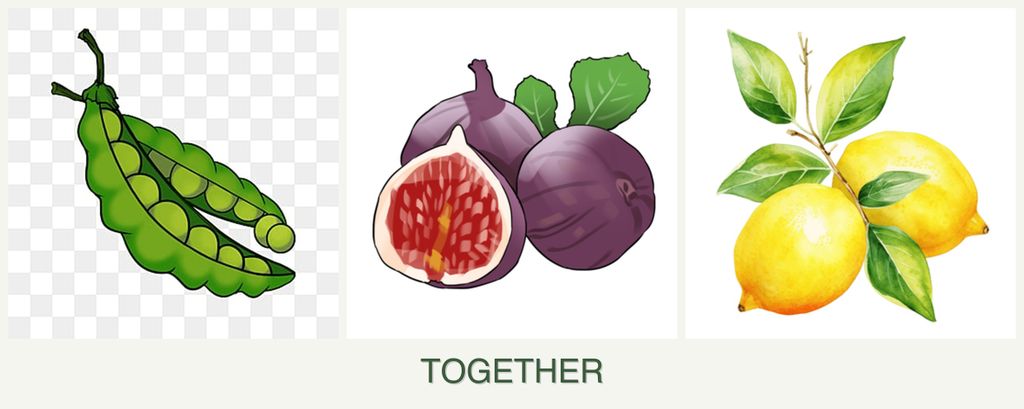 Can you plant peas, figs and lemons together?