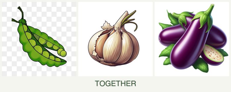 Can you plant peas, garlic and eggplant together?
