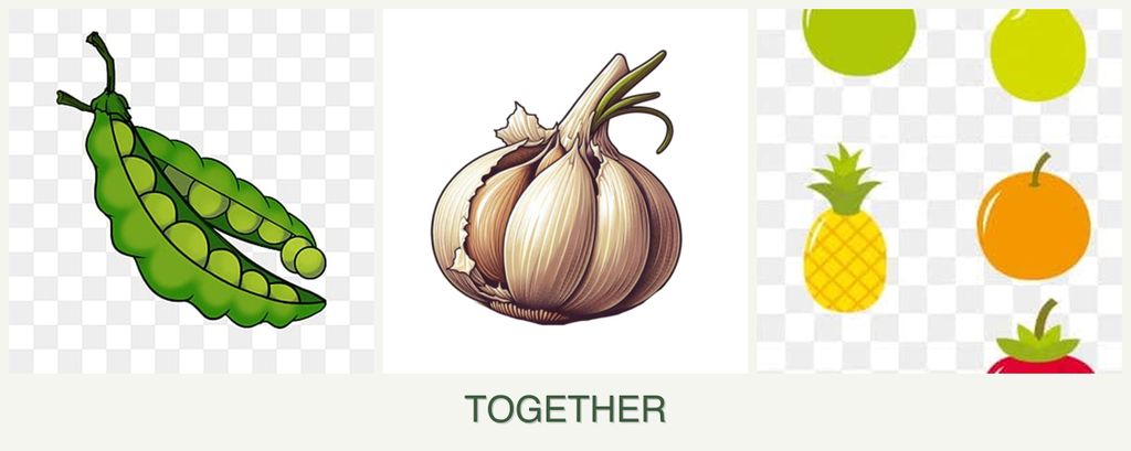 Can you plant peas, garlic and pears together?